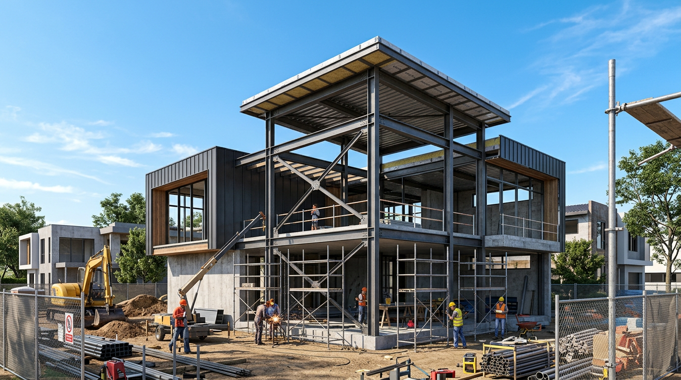 Actieve bouwwerf van Geuns Bouwprojecten
